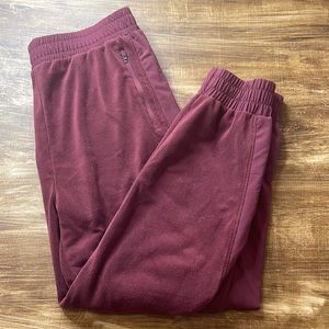Zyia Maroon Active Fleece Joggers XL